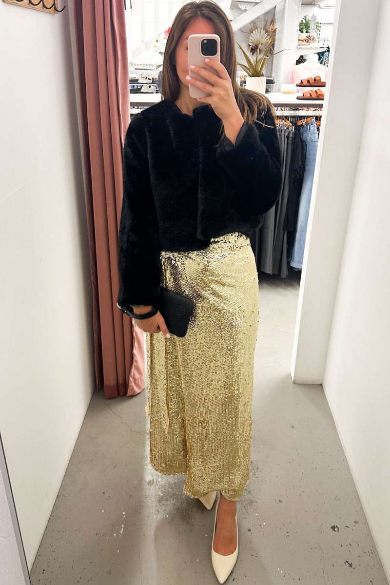 Sequin Wrap Skirt - Image 14