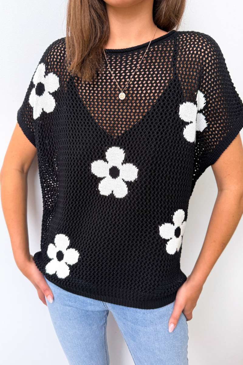 Daisy Crochet Knit Top - Image 13