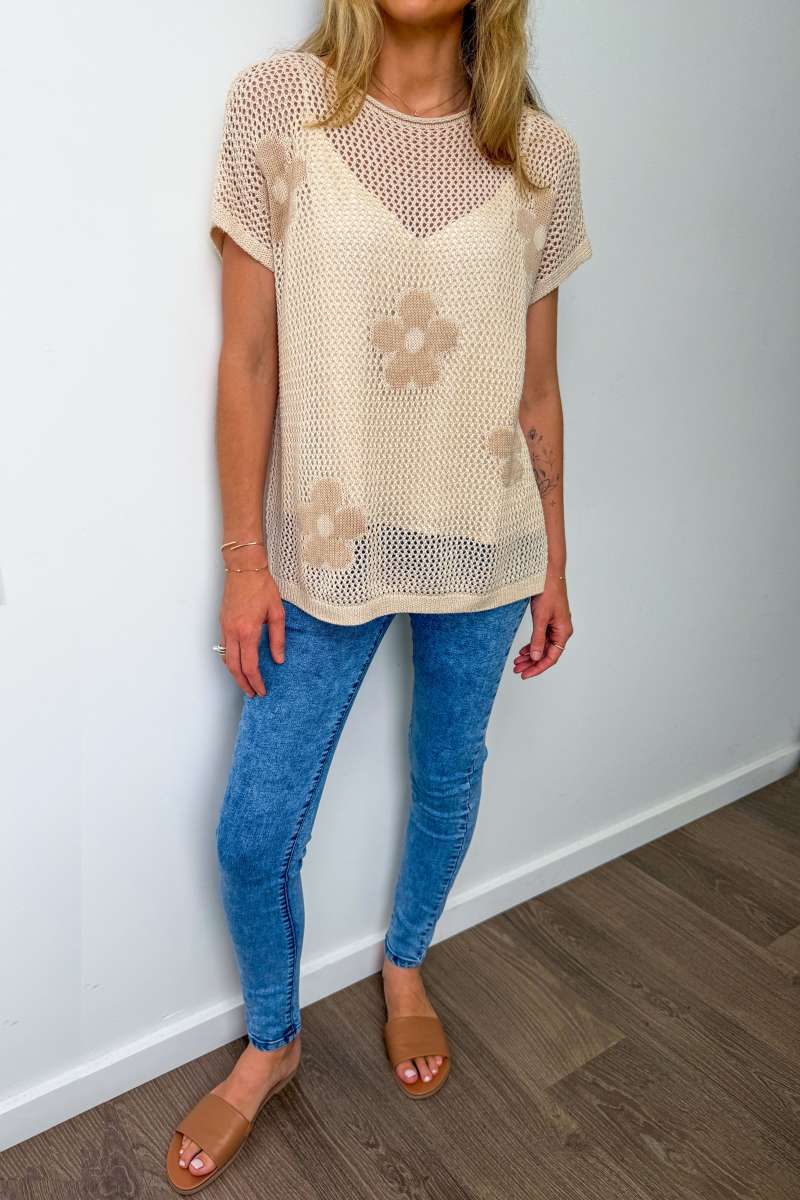 Daisy Crochet Knit Top - Image 21