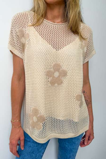 Daisy Crochet Knit Top