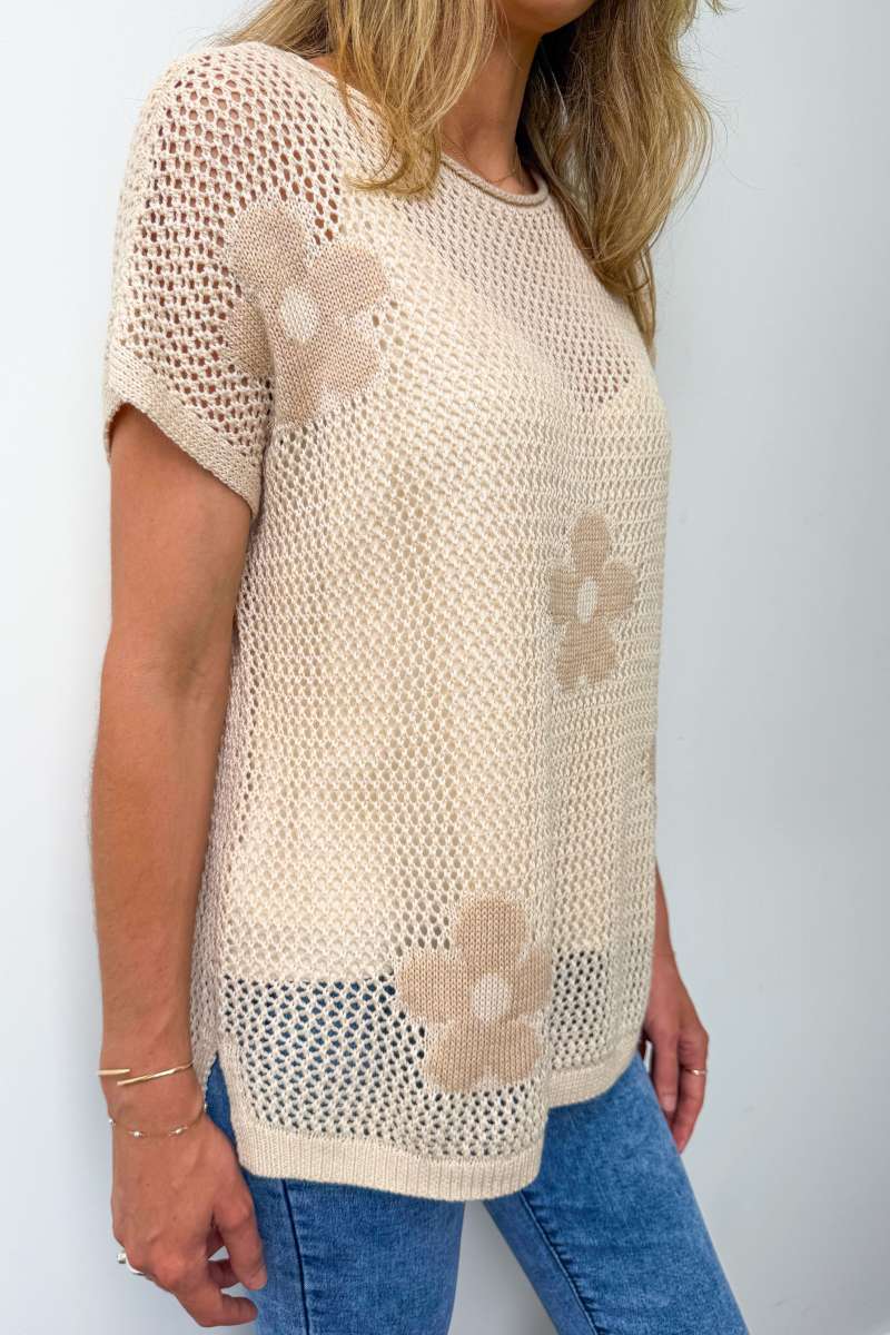 Daisy Crochet Knit Top - Image 18
