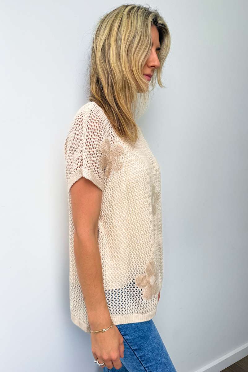 Daisy Crochet Knit Top - Image 19