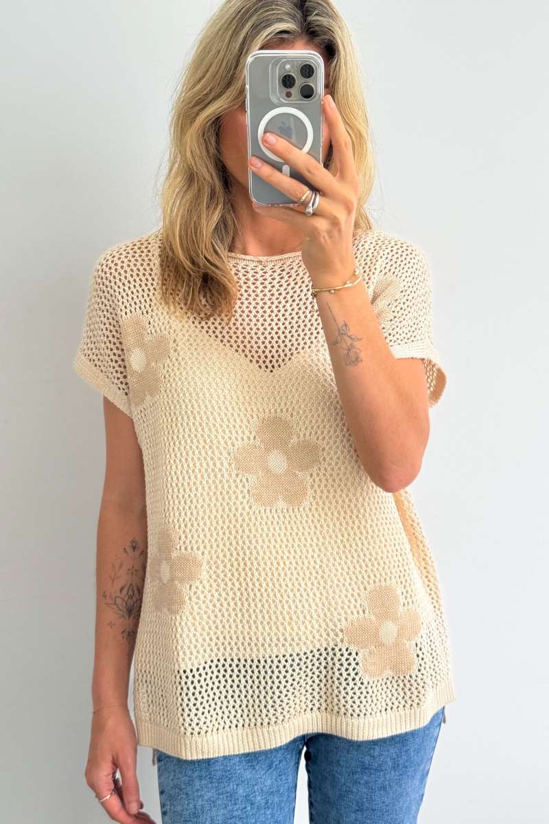 Daisy Crochet Knit Top - Image 22
