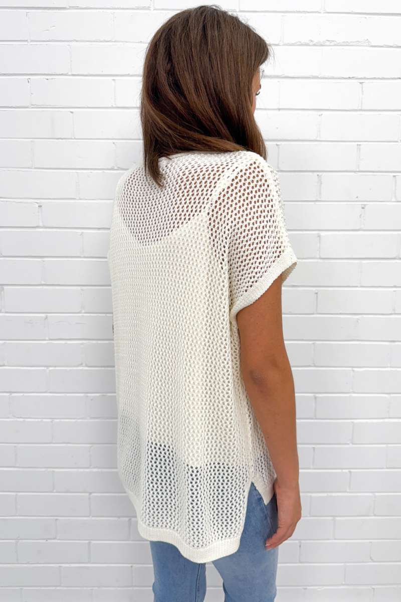 Daisy Crochet Knit Top - Image 5