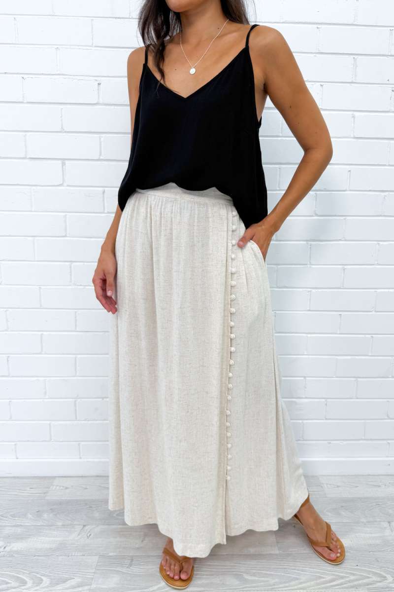 Olivia Linen Maxi Skirt - Image 12