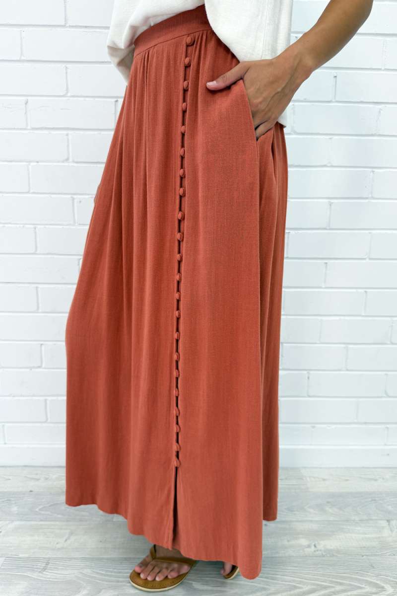 Olivia Linen Maxi Skirt - Image 3