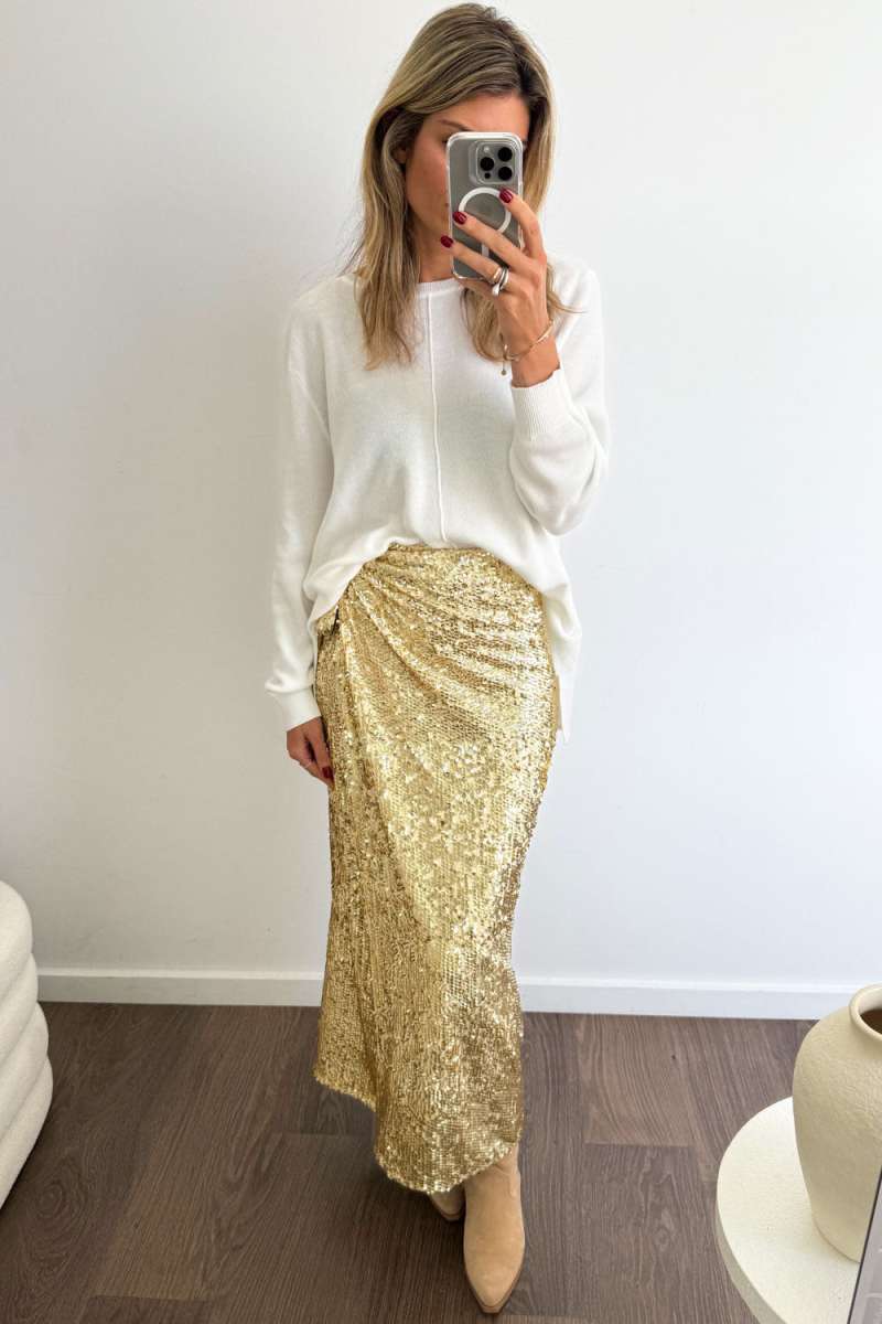 Sequin Wrap Skirt - Image 13