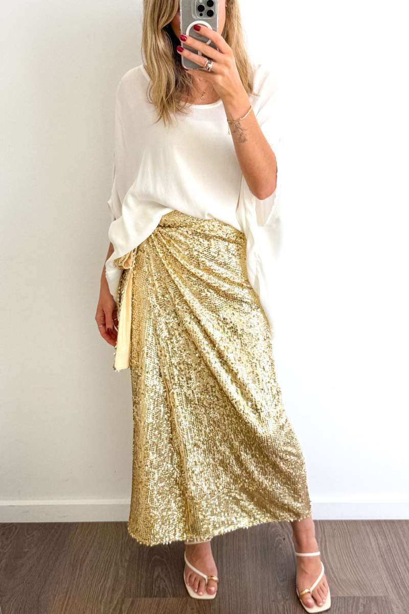 Sequin Wrap Skirt - Image 4