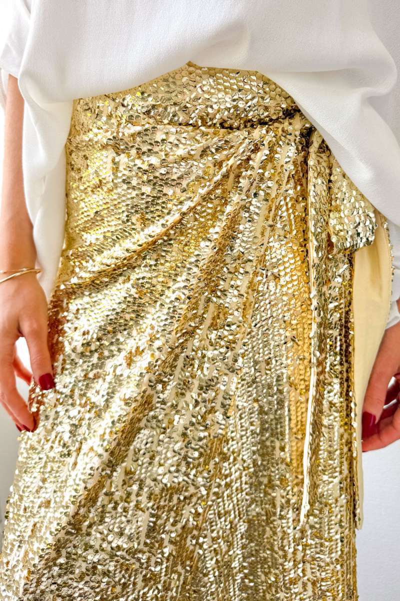 Sequin Wrap Skirt - Image 6