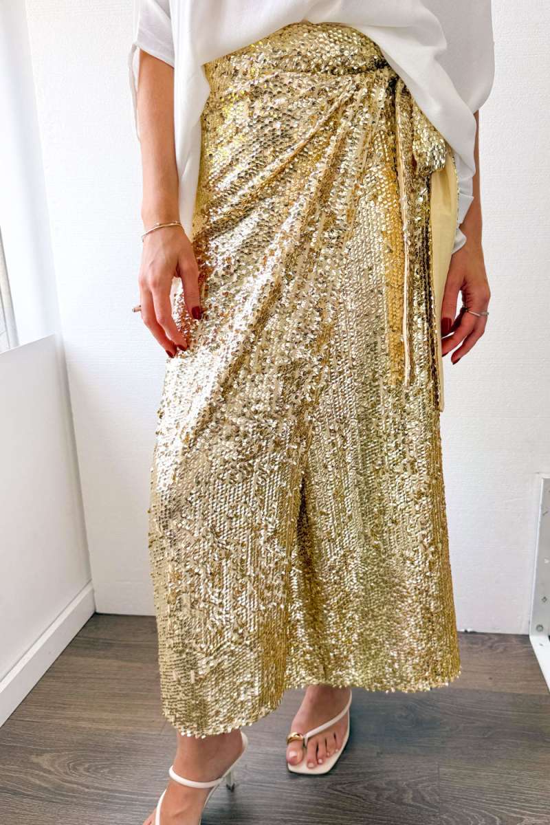Sequin Wrap Skirt - Image 3