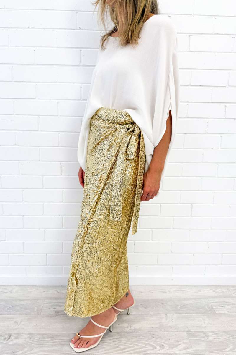 Sequin Wrap Skirt - Image 9