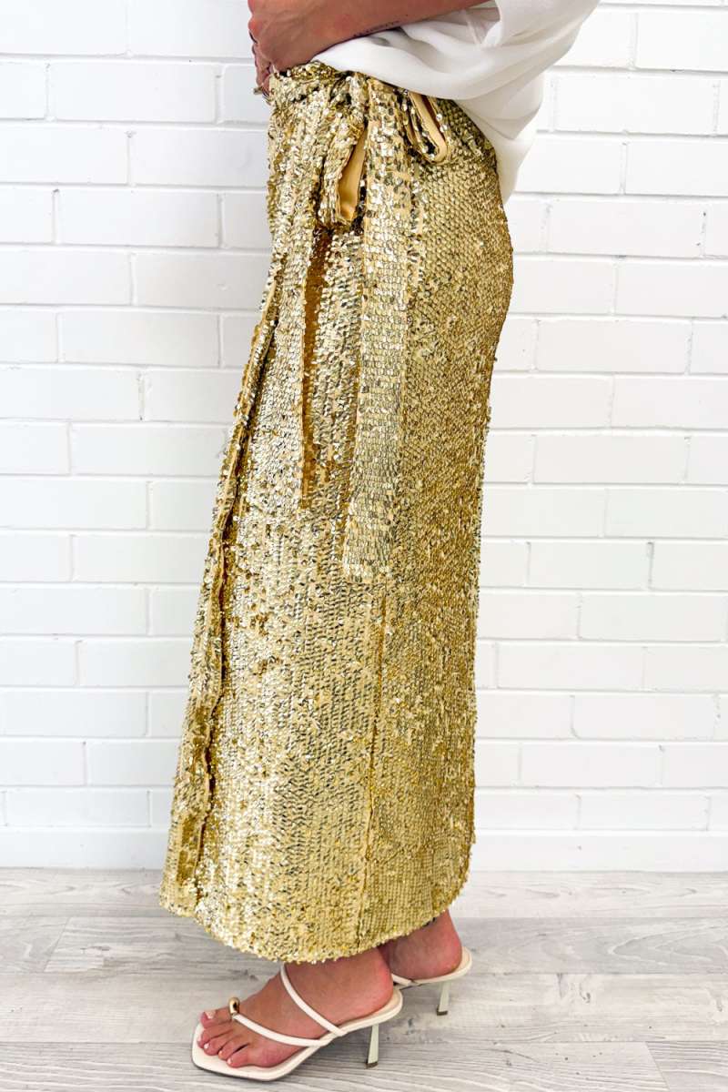 Sequin Wrap Skirt - Image 11