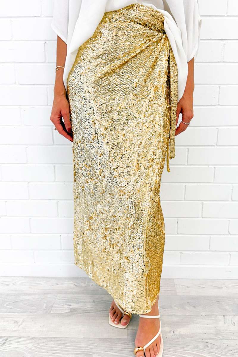Sequin Wrap Skirt - Image 8